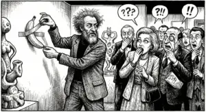 Maurizio Catellan, la banane comédienne et un dimanche sans fin!